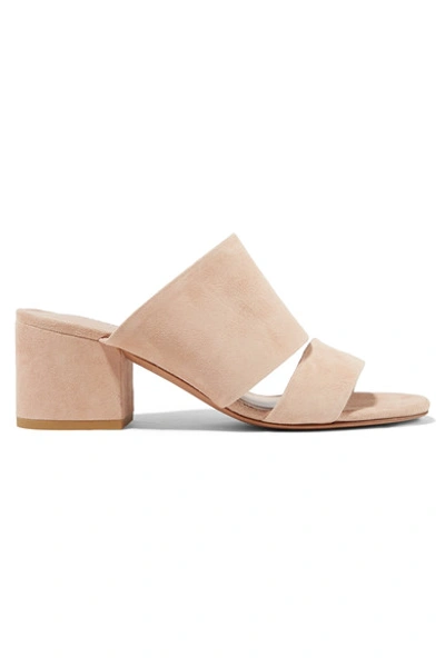 Shop Vince Charleen Suede Mules In Beige