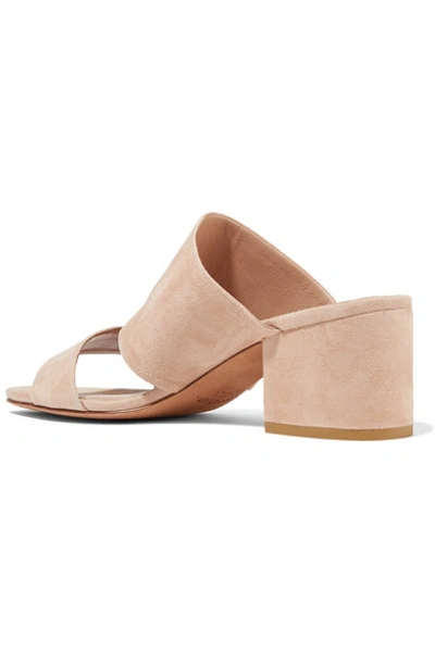 Shop Vince Charleen Suede Mules In Beige