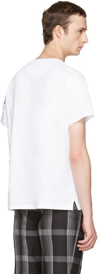 Shop Valentino White Embroidered Tattoo T-shirt