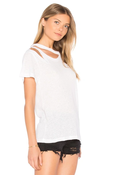 Shop Lna Double Cut Tee In White
