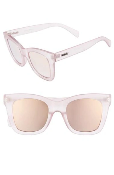 Shop Quay After Hours 50mm Square Sunglasses - Pink