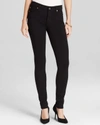 7 For All Mankind Slim Illusion High-rise Skinny Jeans In Black