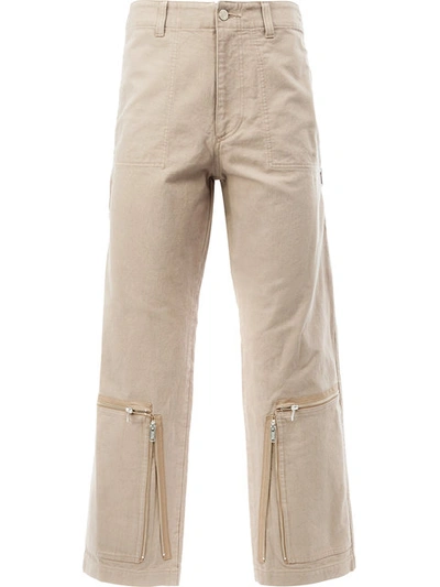 Undercover Zip Detail Trousers In Neutrals