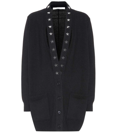 Shop Givenchy Embellished Cashmere Cardigan In Llack