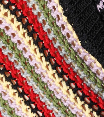Shop Alexa Chung Striped Cotton Top In Multicoloured