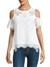 GENERATION LOVE Libby Lace Cold-Shoulder Top