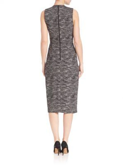 Shop Alice And Olivia Carissa Faux Wrap Dress In Black-ivory