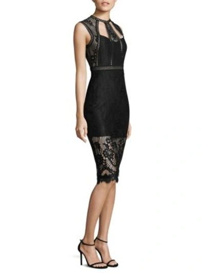 Shop Alexis Oralie Lace Sheath Dress In Black