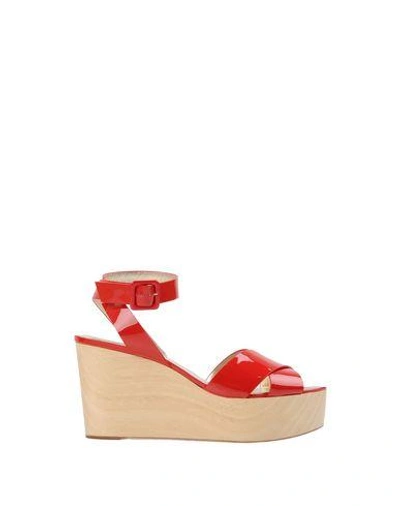 Ines De La Fressange Sandals In Red | ModeSens