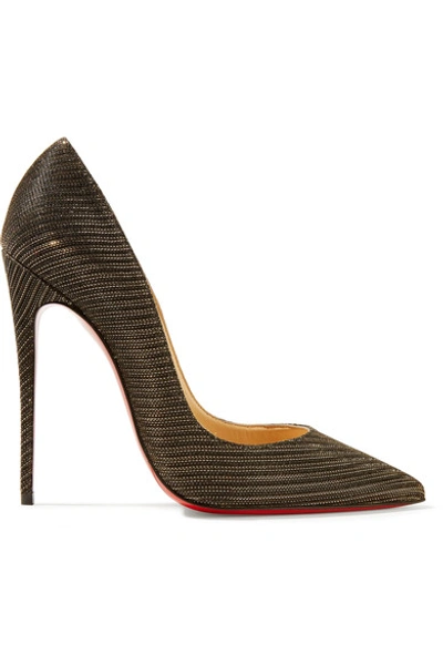 Christian Louboutin So Kate Glitter Chain 120mm Red Sole Pumps, Black