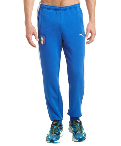 Puma Figc Italia Fanwear Cuffed Pant' In Blue