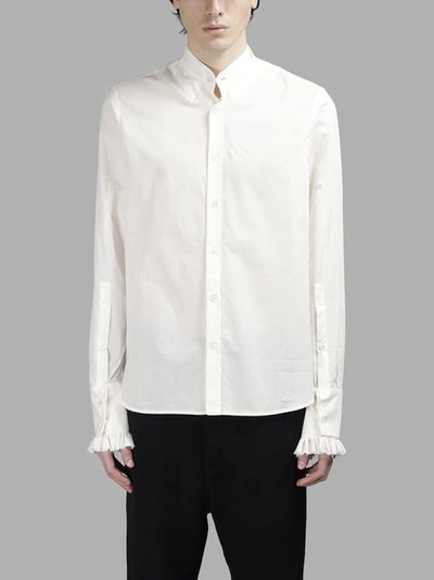 Shop Ann Demeulemeester Men's White Cotton Shirt