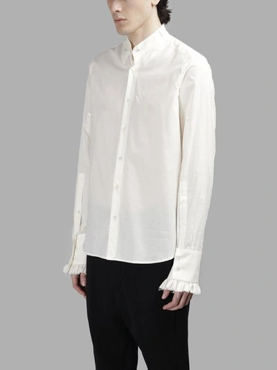 Shop Ann Demeulemeester Men's White Cotton Shirt