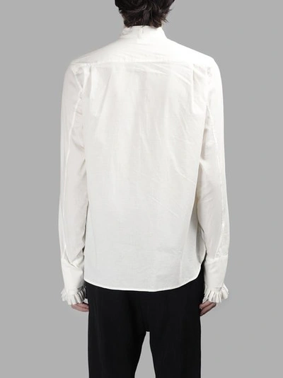 Shop Ann Demeulemeester Men's White Cotton Shirt