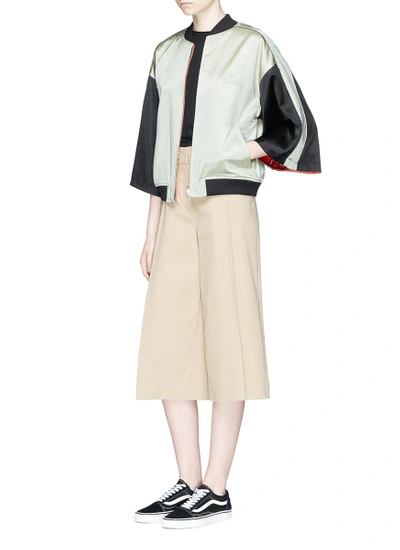 Shop Opening Ceremony Mountain Print Kimono Sleeve Reversible Silk Bomber Jacket