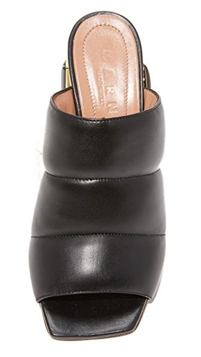Shop Marni Block Heel Sandals In Black