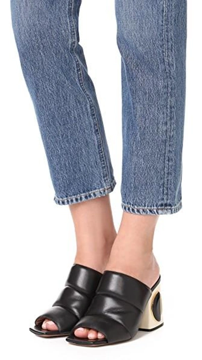 Shop Marni Block Heel Sandals In Black