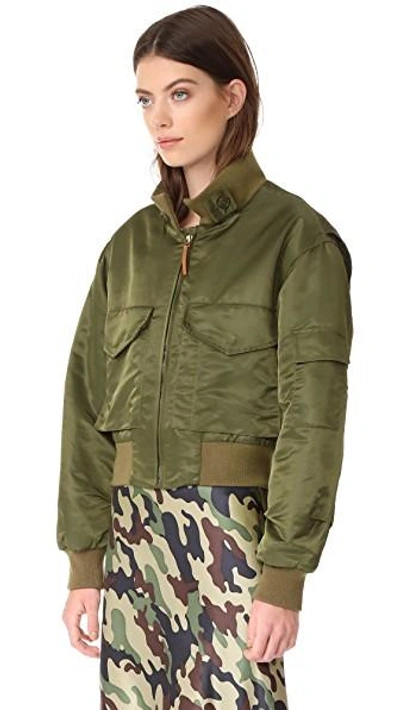 Shop Nili Lotan Mcguire Jacket In Army Green