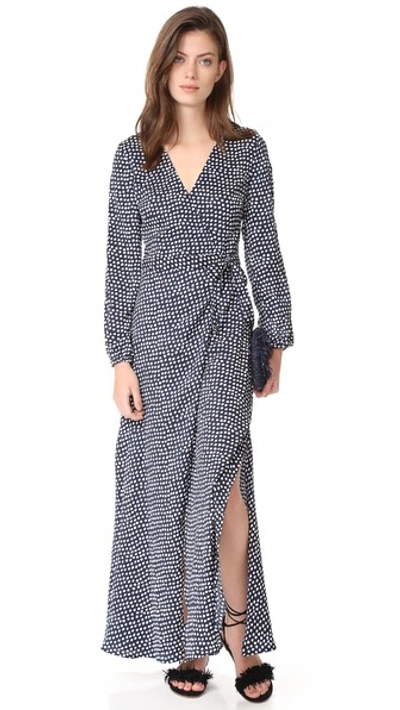 The Fifth Label Party Next Door Maxi Dress In Painted Polka Dot Print