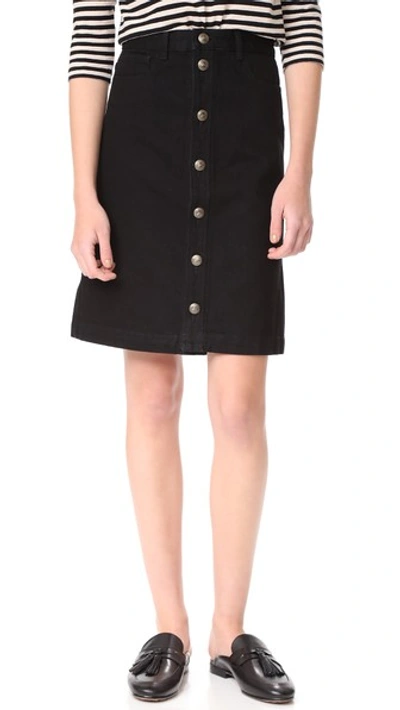 Shop Apc Therese Skirt In Noir