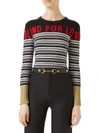 GUCCI Blind For Love Striped Sweater