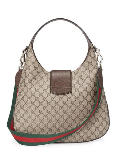 Shop Gucci Gg Supreme Dionysus中号水饺包 - 裸色与中性色