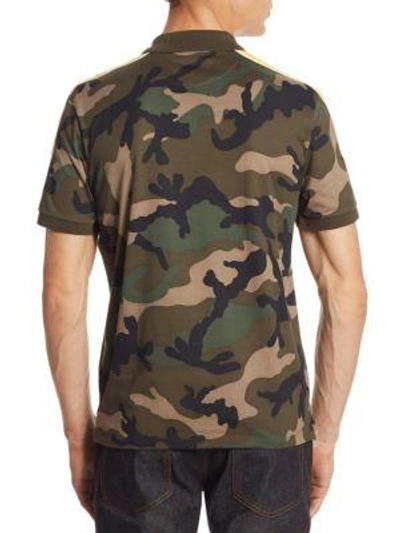 Shop Valentino Regular-fit Camouflage Polo In Army