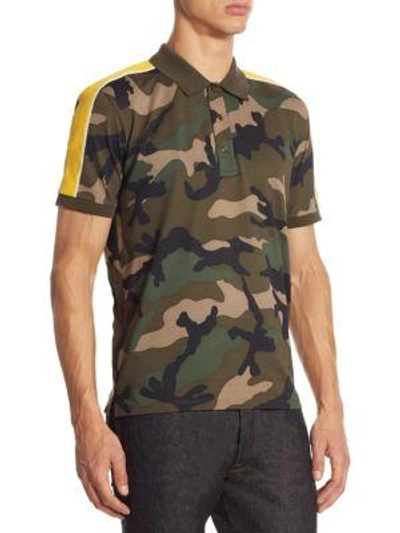 Shop Valentino Regular-fit Camouflage Polo In Army