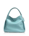 COACH Bandit Hobo in Natural Pebble Leather,2594981STEELBLUE/SILVER