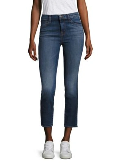 Shop J Brand Alana High Rise Crop Jeans In Decoy