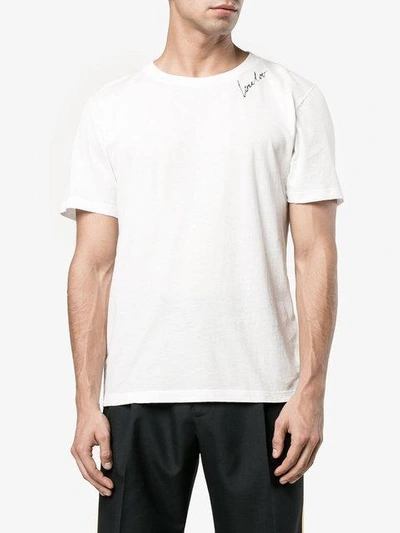 Shop Saint Laurent Lou Lou T Shirt In White