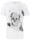 Alexander Mcqueen Skull Map-print Cotton-jersey T-shirt In White