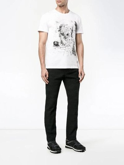 Shop Alexander Mcqueen T-shirt Mit Totenkopf-print In White