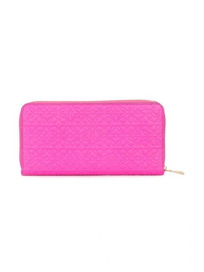 Shop Loewe Zipped Wallet - Pink