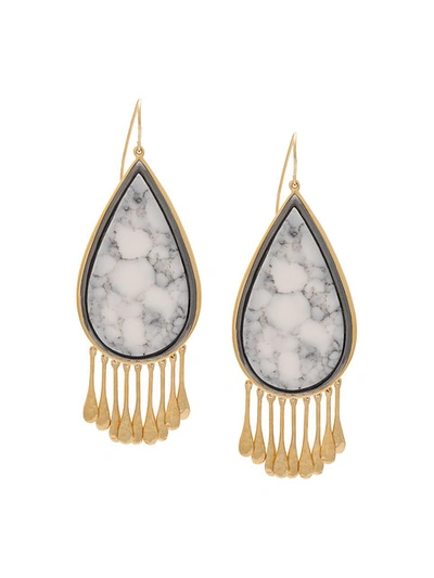 Aurelie Bidermann Drop-shaped Earrings In White