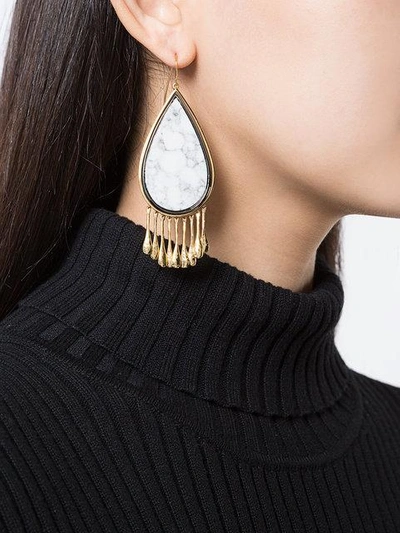 Shop Aurelie Bidermann Drop-shaped Earrings In Metallic