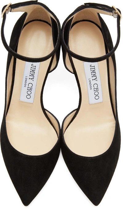 Shop Jimmy Choo Black Suede Lucy Heels