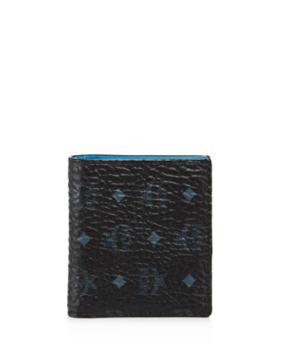 Mcm Color Visetos Mini Bifold Wallet In Black