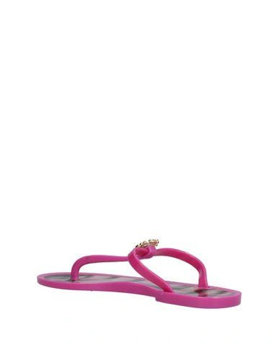 Shop Roberto Cavalli Toe Strap Sandals In Fuchsia