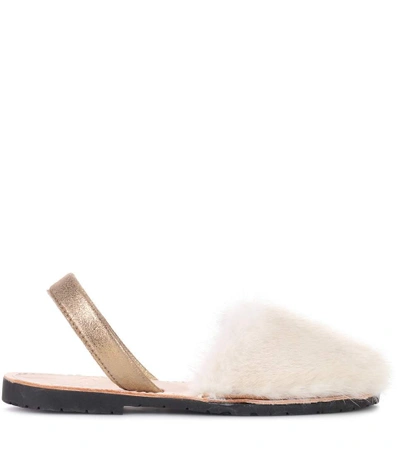 Shop Del Rio London Exclusive To Mytheresa.com - Classic Fur Sandals In White