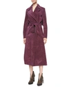 BURBERRY PRORSUM LONG-SLEEVE LONG TRENCH COAT, ELDERBERRY