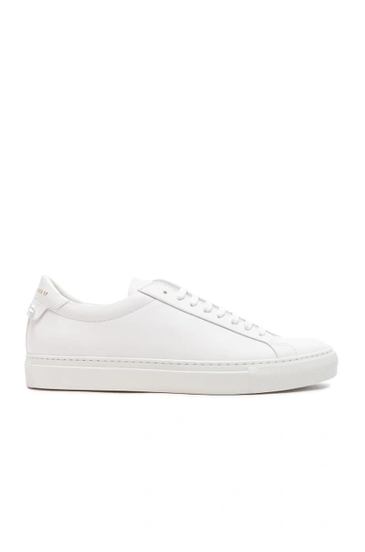 Shop Givenchy Leather Urban Tie Knot Sneakers In White