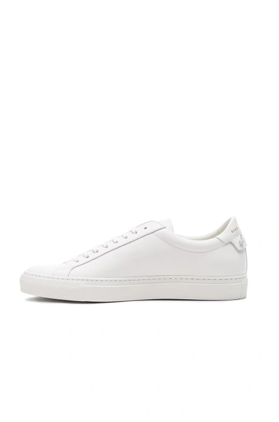 Shop Givenchy Leather Urban Tie Knot Sneakers In White