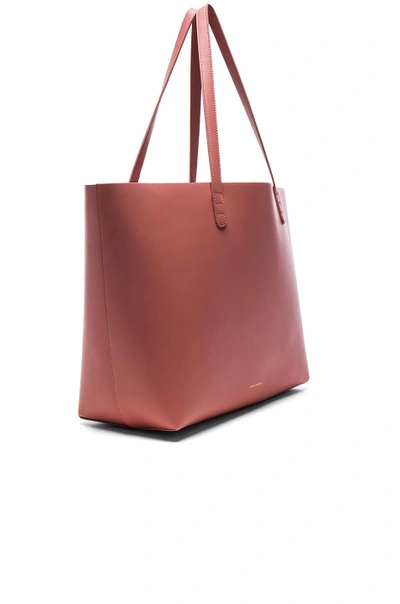 Shop Mansur Gavriel Tote 手提包 In Blush Calf