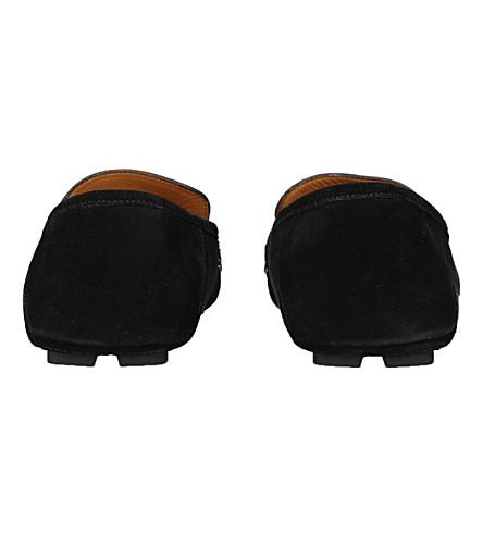 gucci noel suede driving loafers
