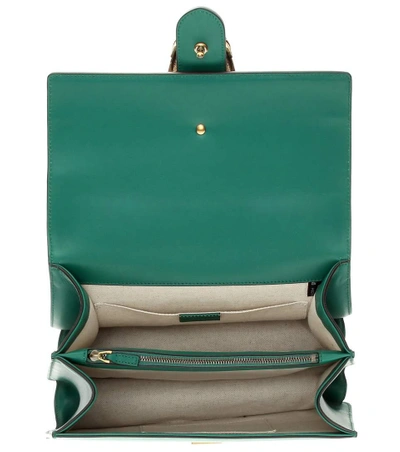 Shop Gucci Dionysus Bamboo Medium Leather Shoulder Bag In Green