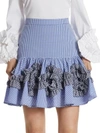 ALEXIS Daly Ruffle Gingham Cotton Skirt