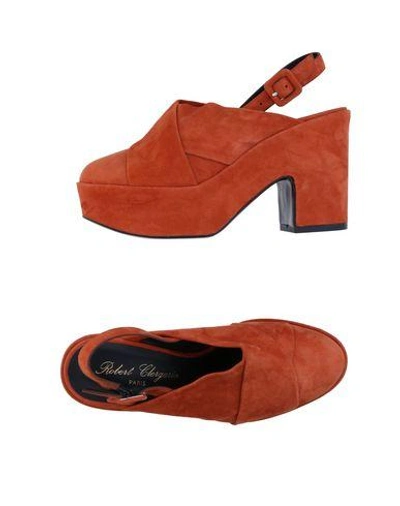 Shop Robert Clergerie Pumps In Rust