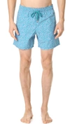 Vilebrequin Moorea Mid-length Printed Swim Shorts In Micro Turtle Print