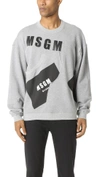 MSGM Multi Patch Crew Neck Sweatshirt,MSGMA30721